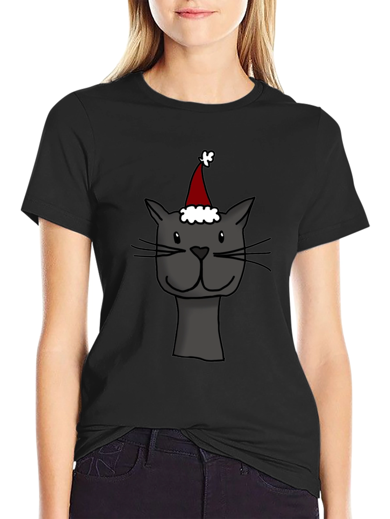 Festive Cat T-Shirt - Holiday Cheer