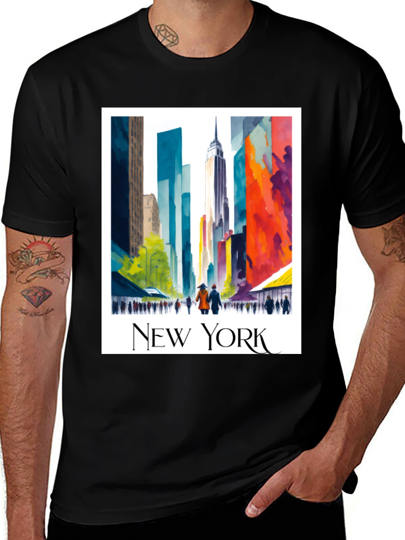 New York Cityscape Graphic T-Shirt