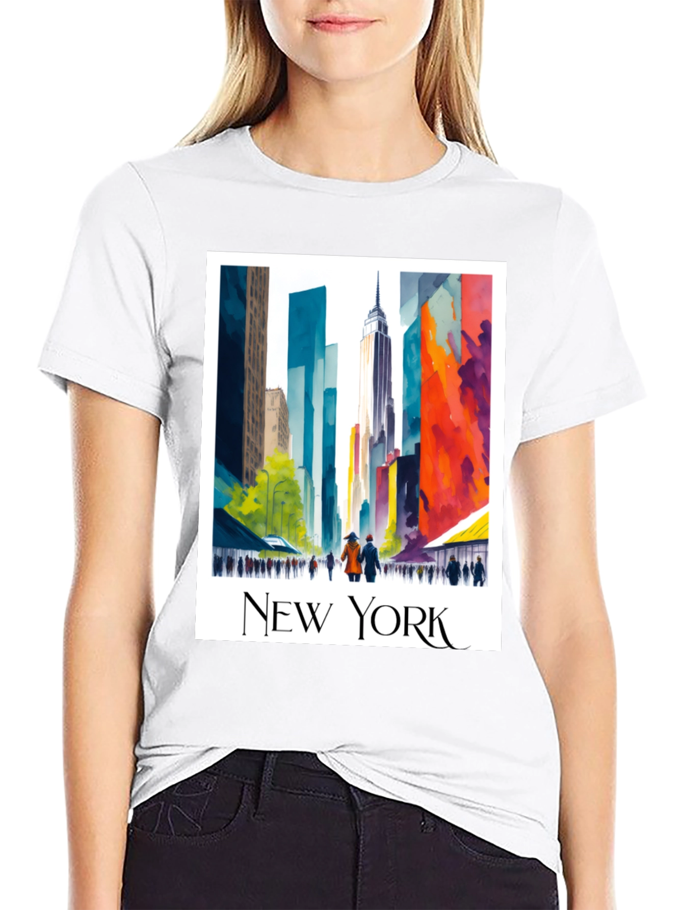 New York Cityscape Graphic T-Shirt