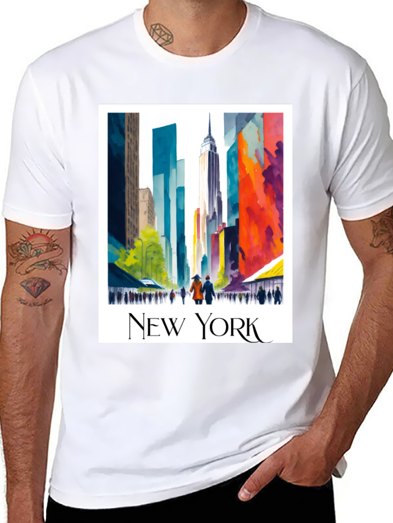New York Cityscape Graphic T-Shirt