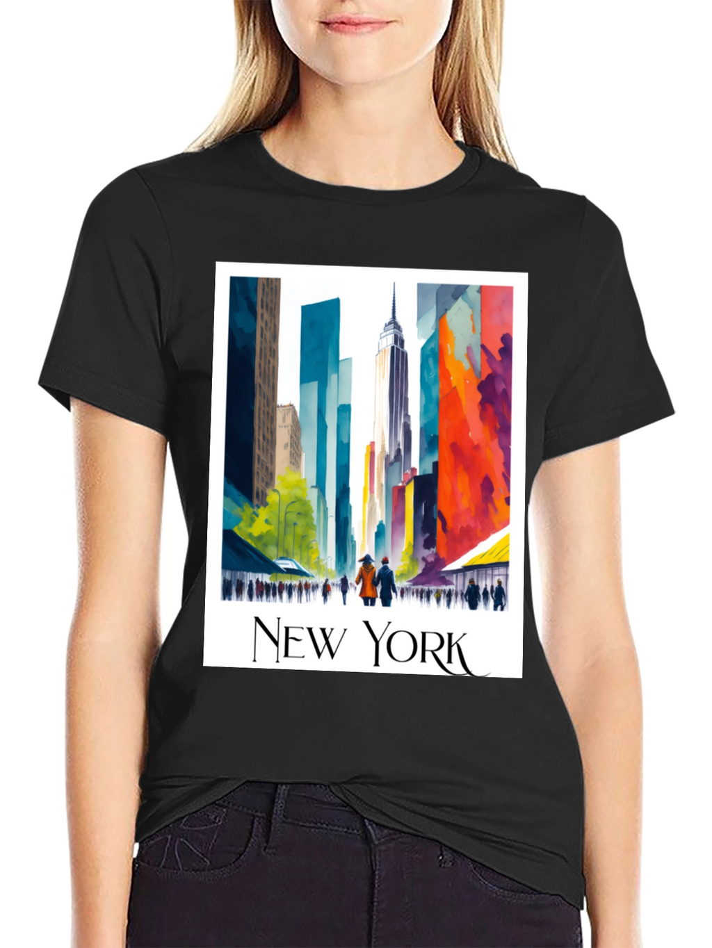 New York Cityscape Graphic T-Shirt