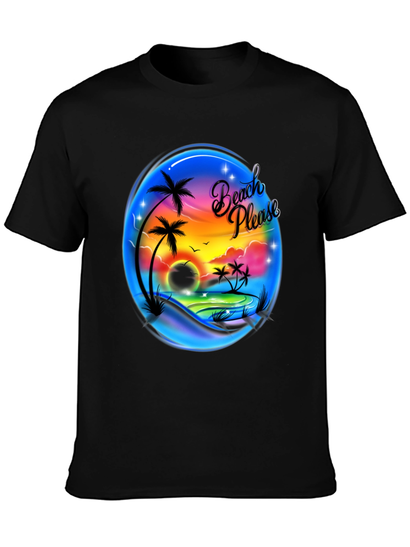 Beach Please Graphic T-Shirt - Tropical Summer Tee