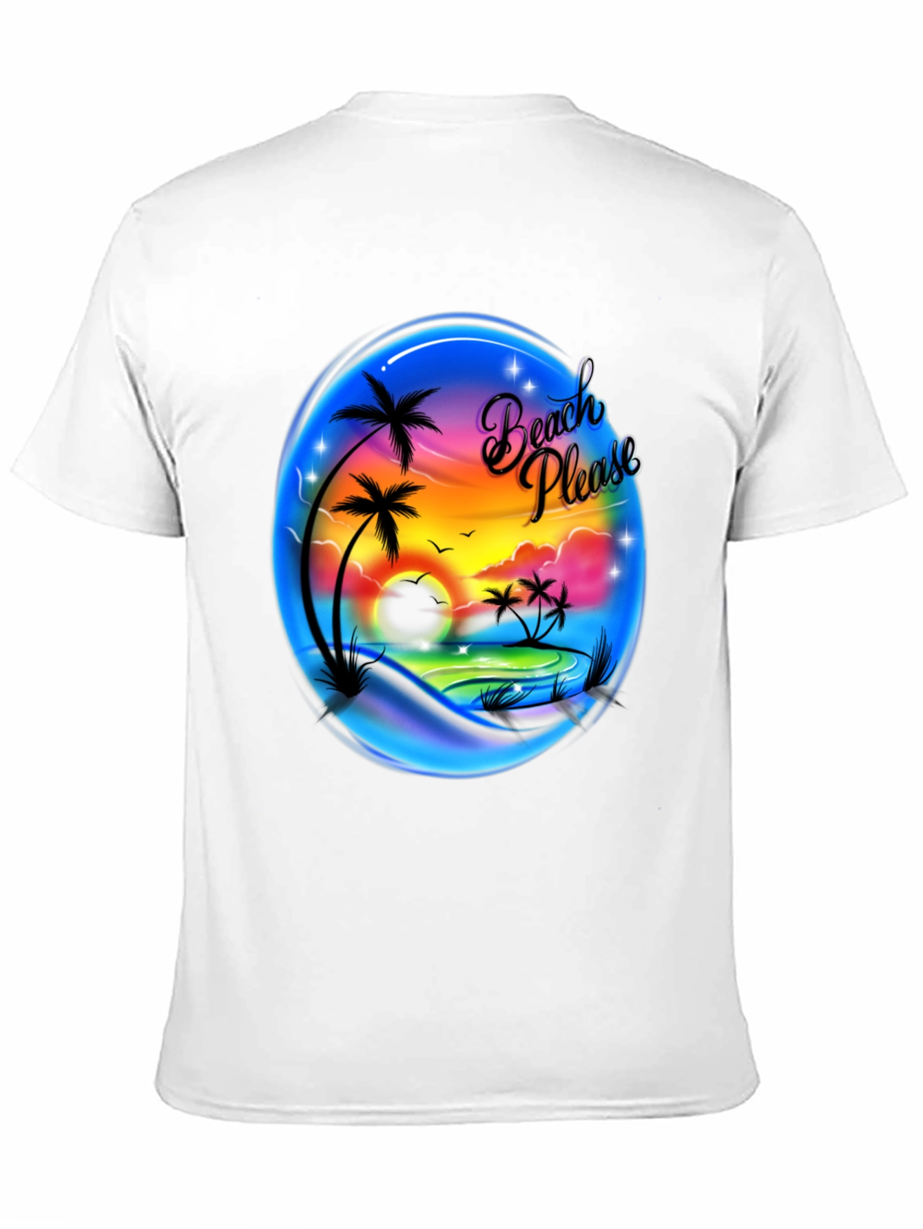 Beach Please Graphic T-Shirt - Tropical Summer Tee