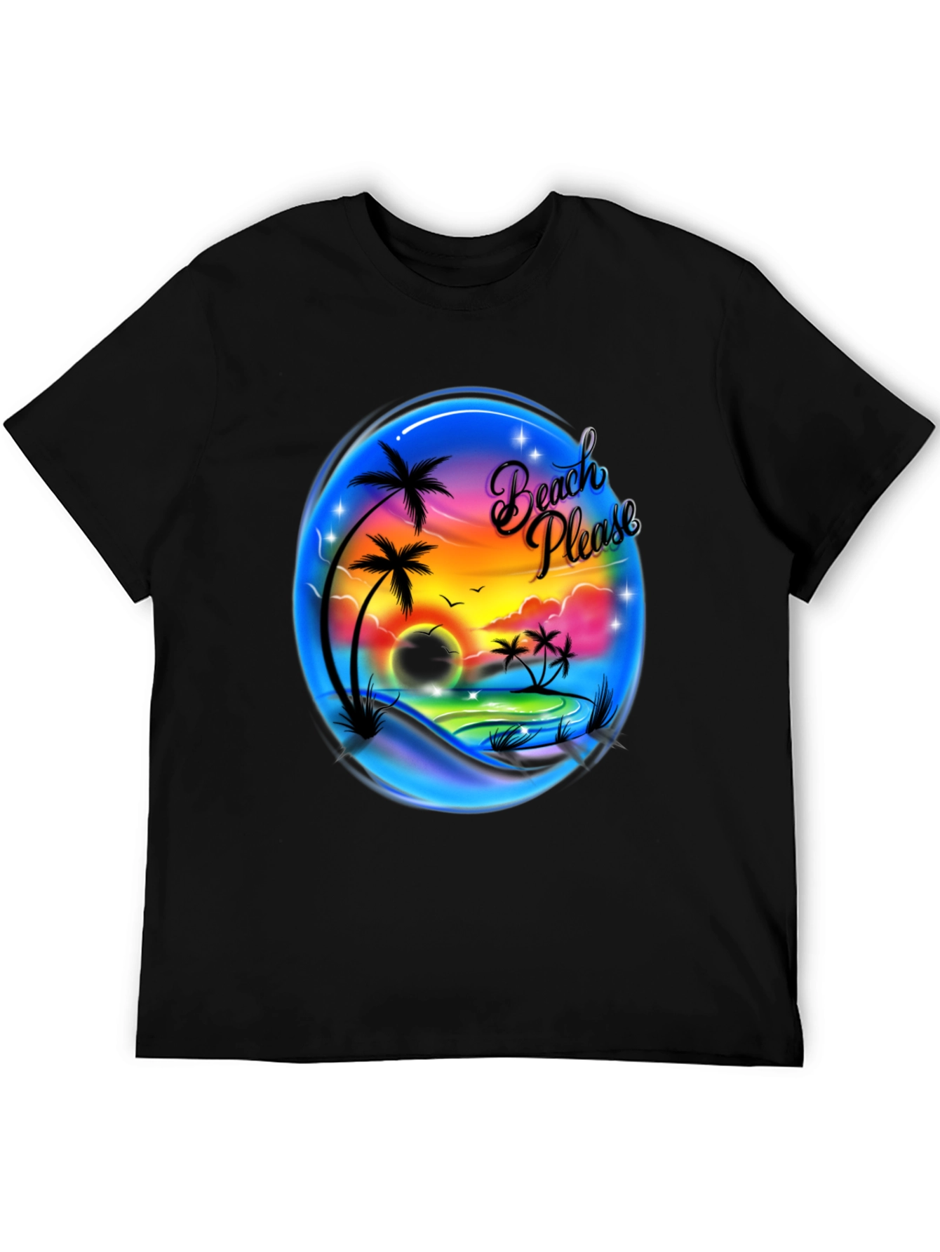 Beach Please Graphic T-Shirt - Tropical Summer Tee