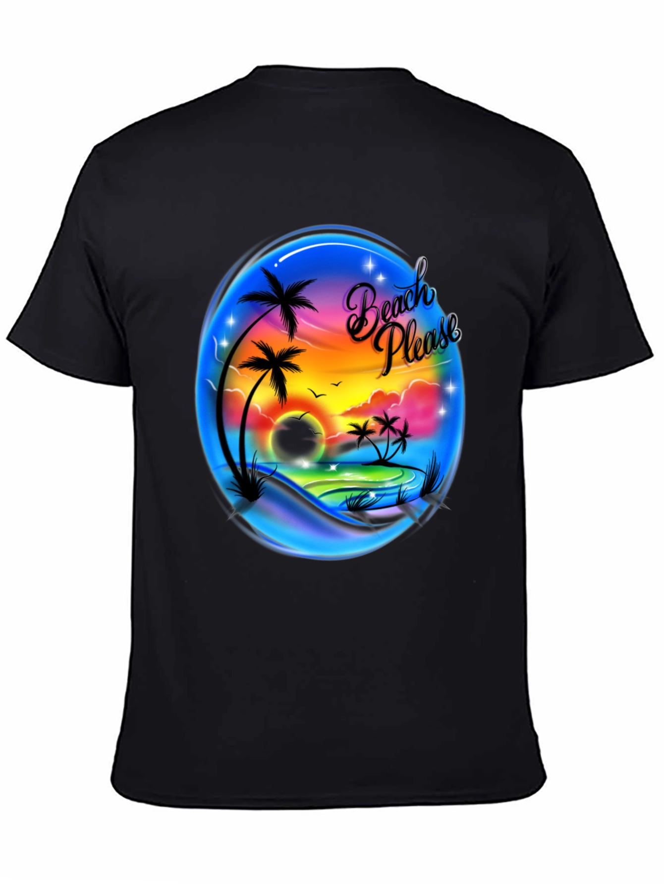 Beach Please Graphic T-Shirt - Tropical Summer Tee