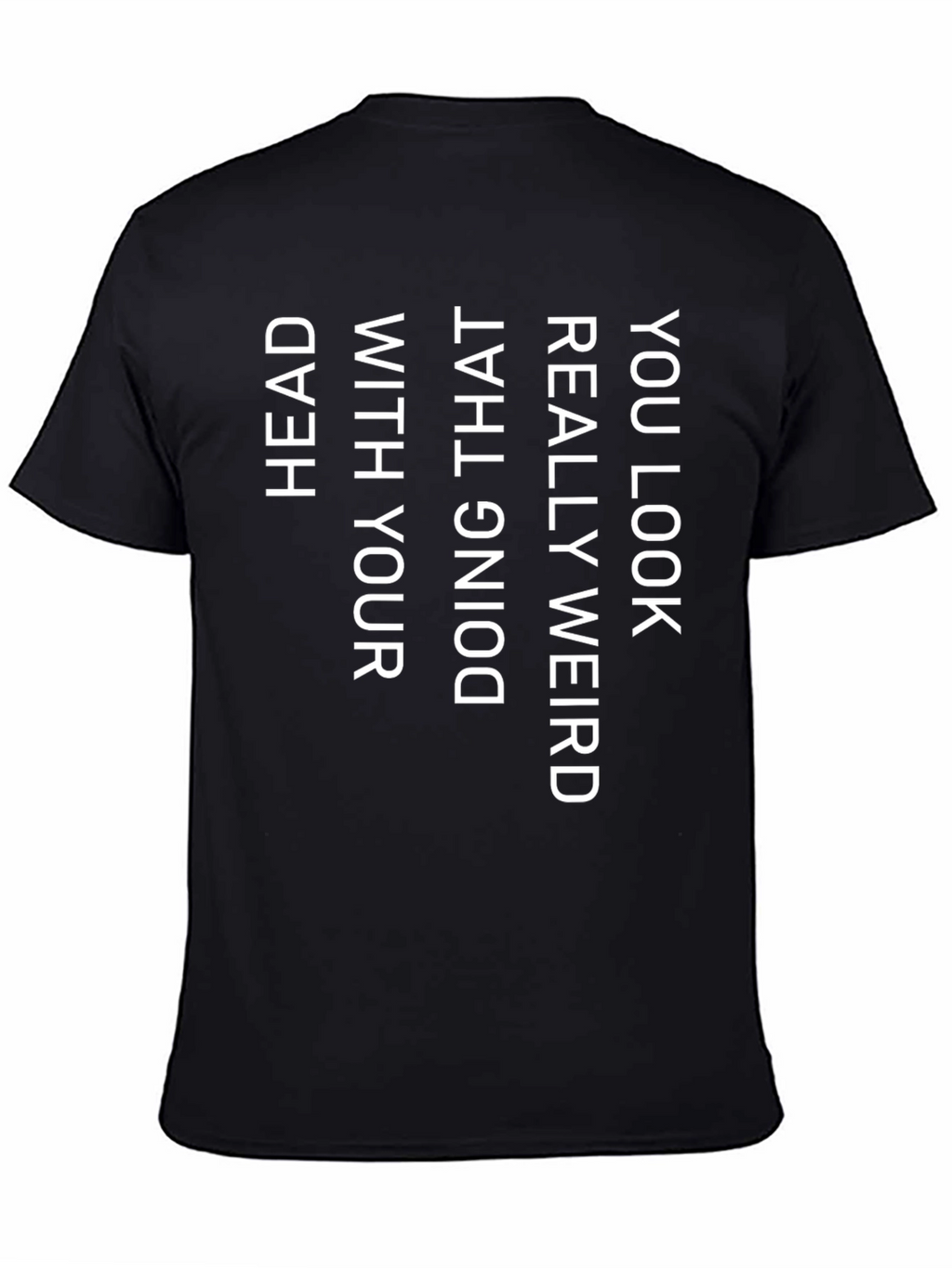 Weird Head T-Shirt - Black Novelty Tee