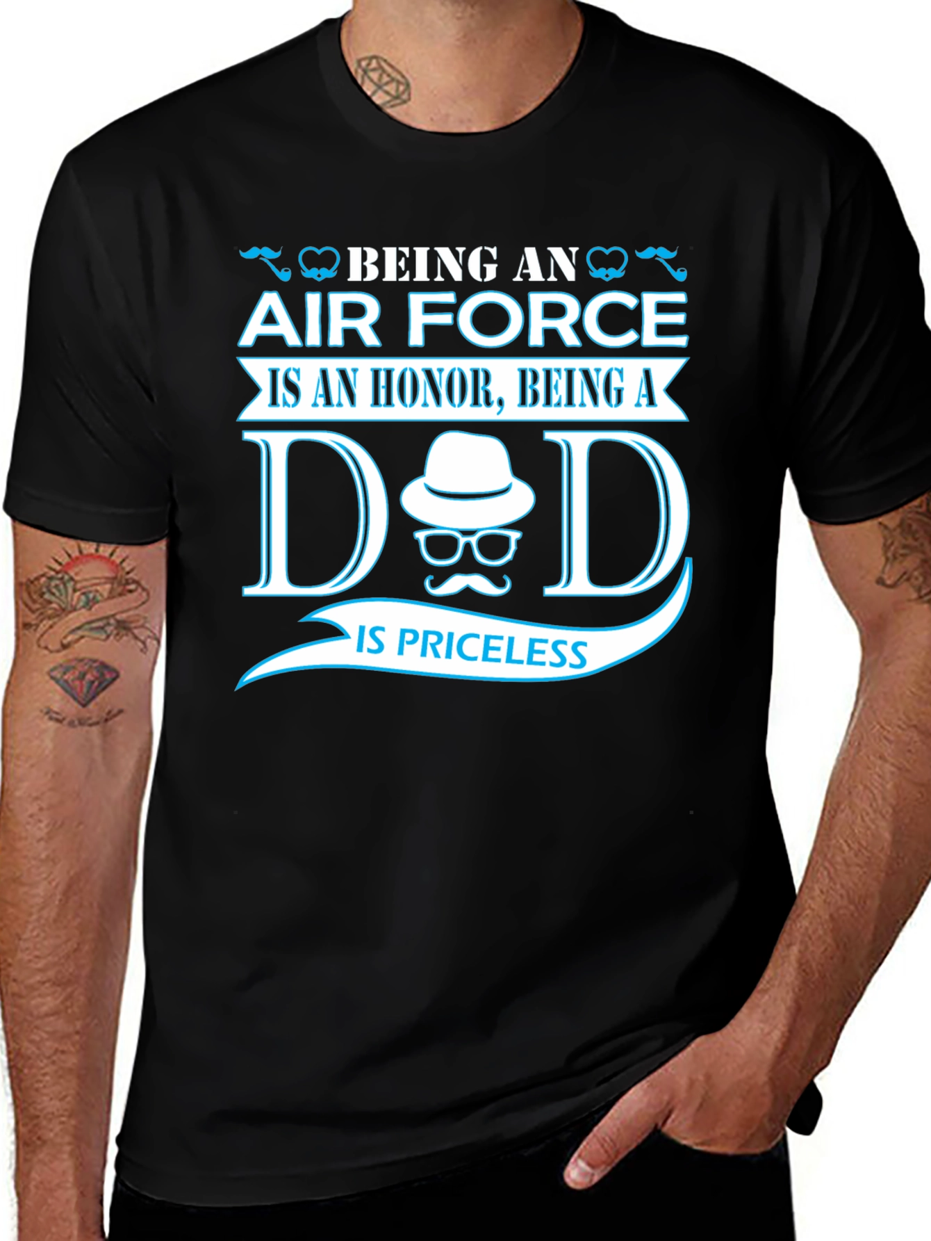 Air Force Dad Graphic T-Shirt - Priceless Honor