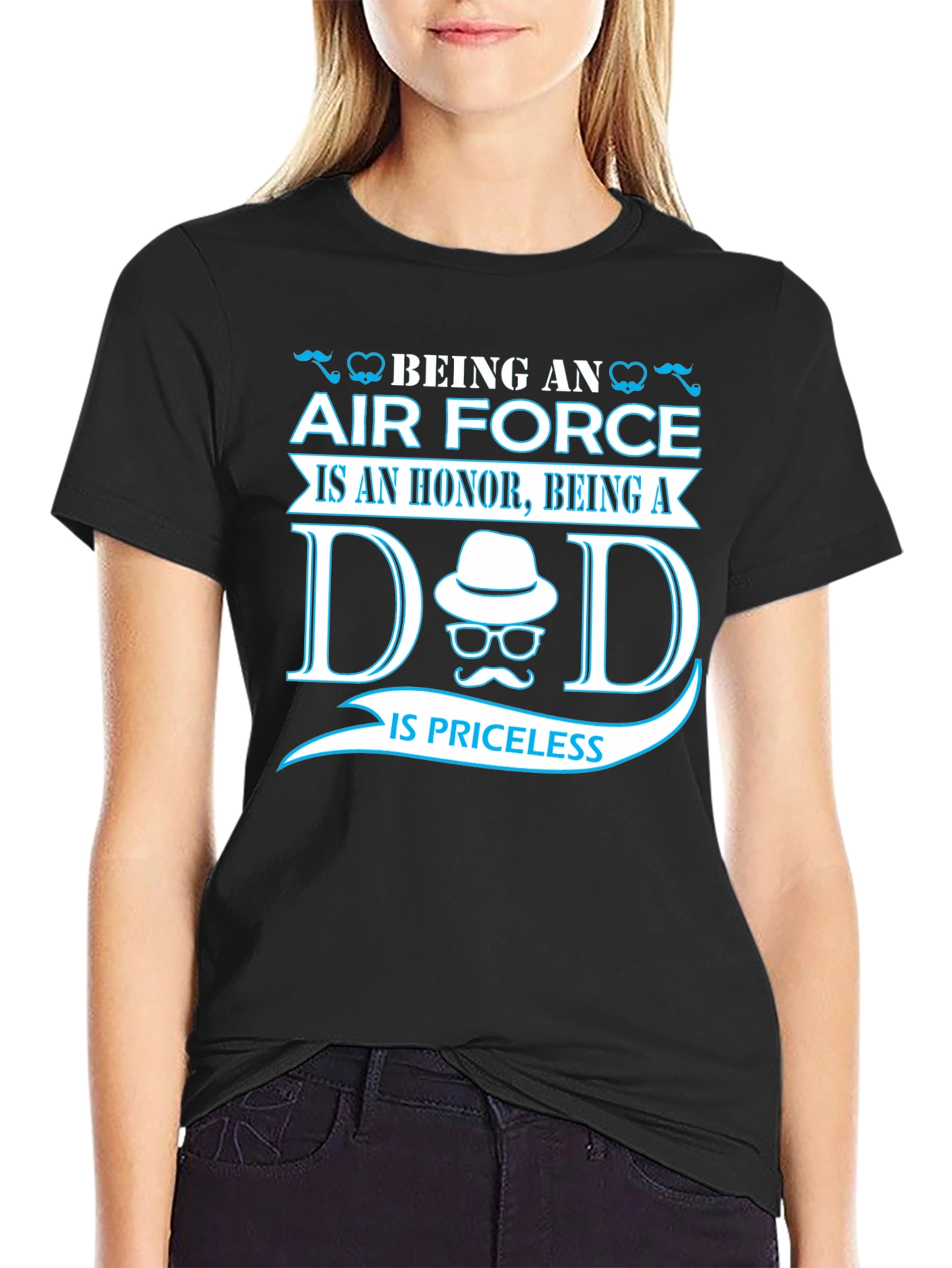 Air Force Dad Graphic T-Shirt - Priceless Honor