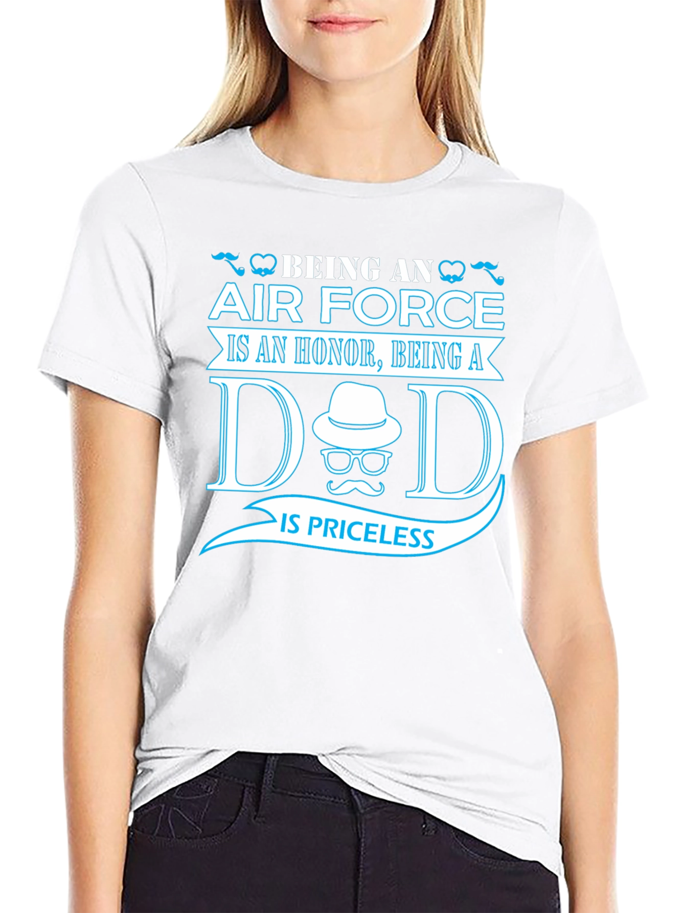 Air Force Dad Graphic T-Shirt - Priceless Honor