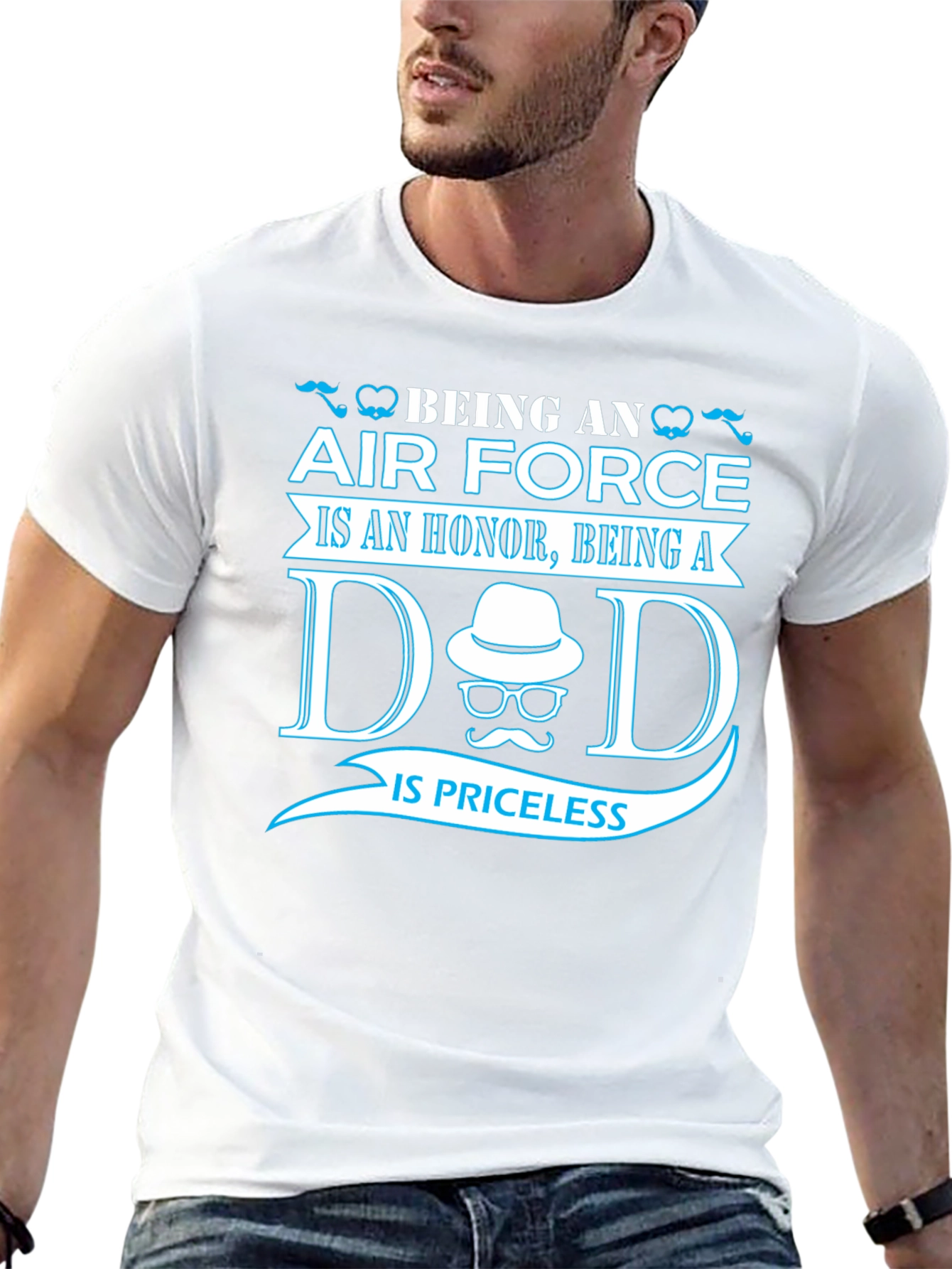 Air Force Dad Graphic T-Shirt - Priceless Honor