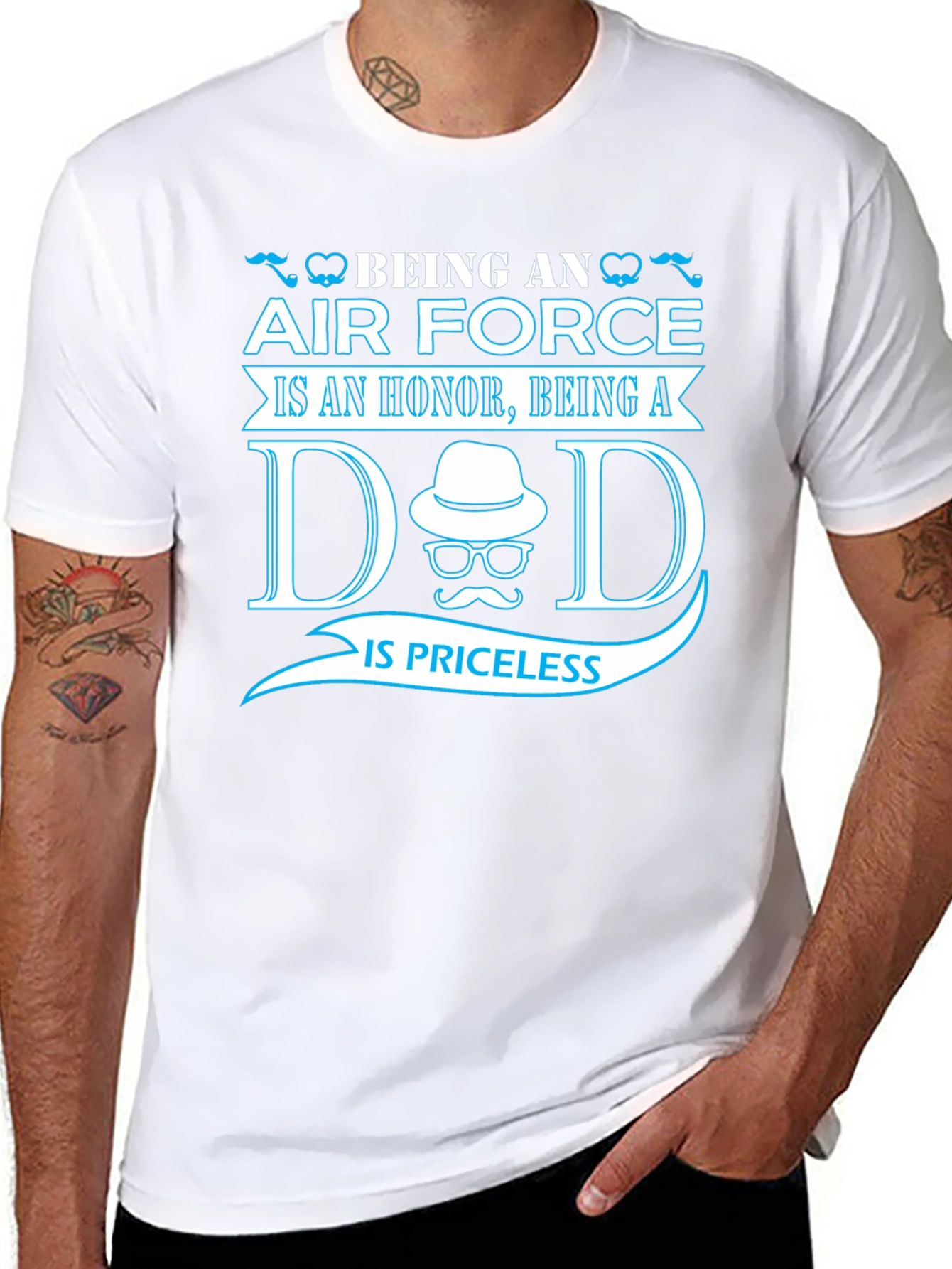 Air Force Dad Graphic T-Shirt - Priceless Honor