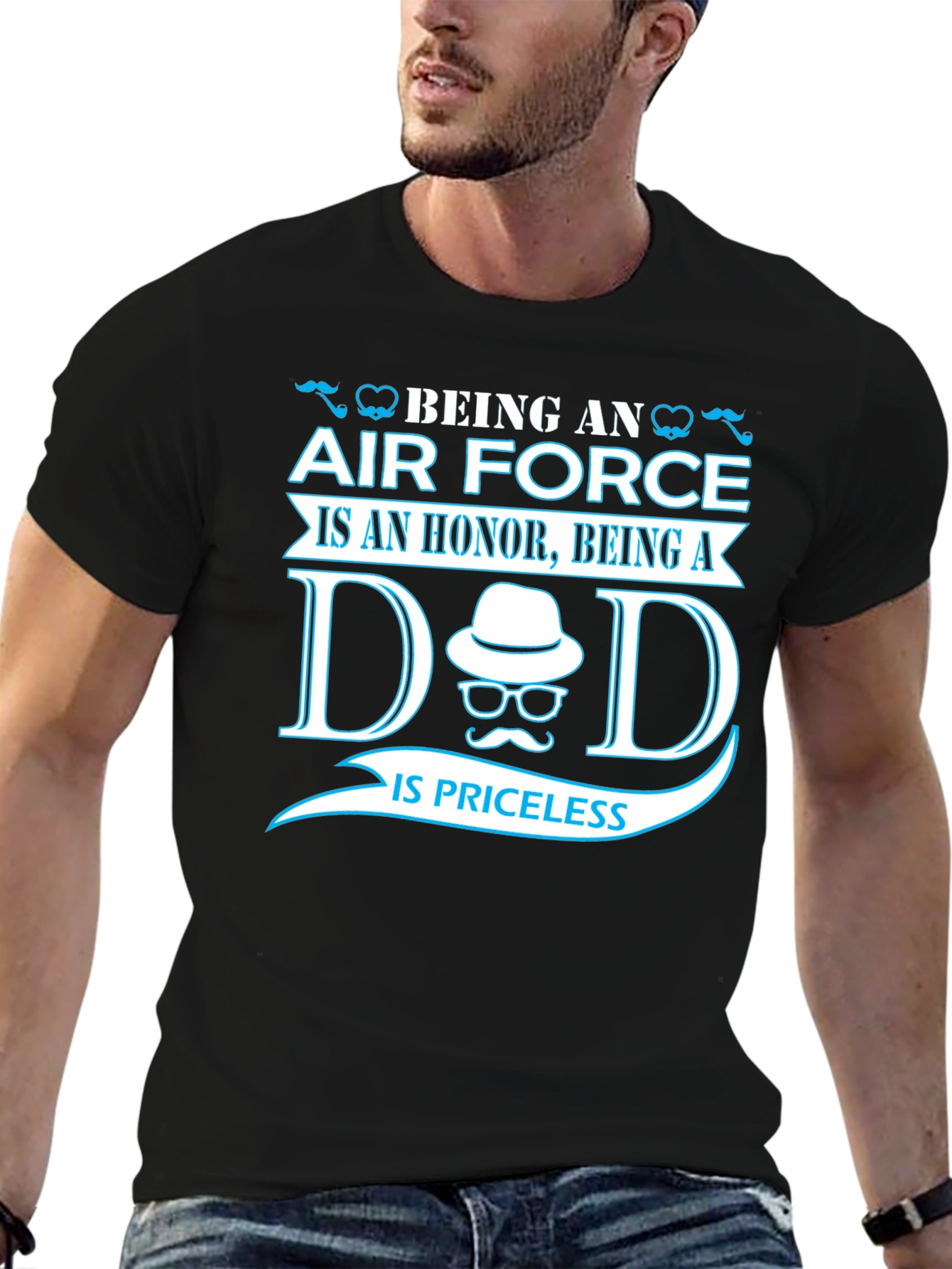 Air Force Dad Graphic T-Shirt - Priceless Honor
