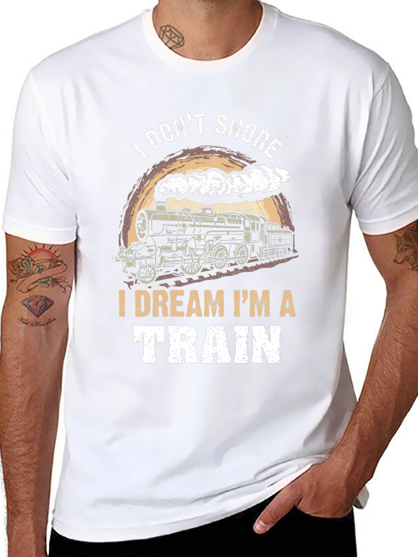 I Dont Snore I Dream Im A Train Graphic T-Shirt