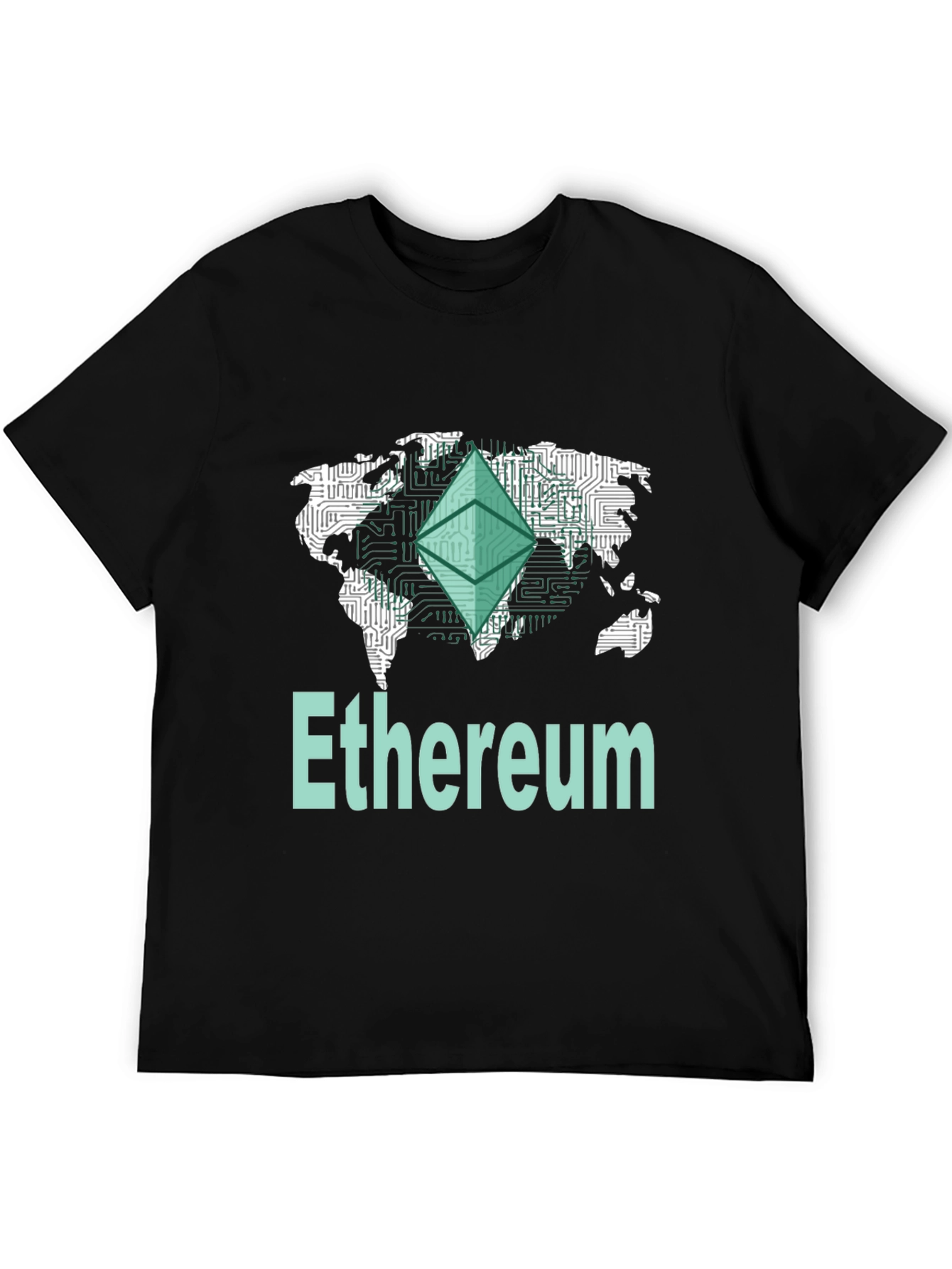 Ethereum World Map T-Shirt - Crypto Tee