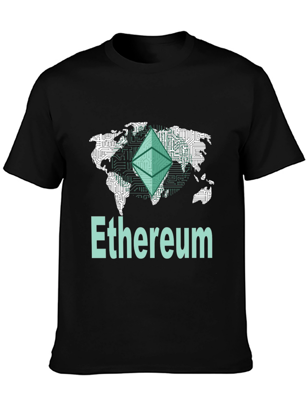 Ethereum World Map T-Shirt - Crypto Tee