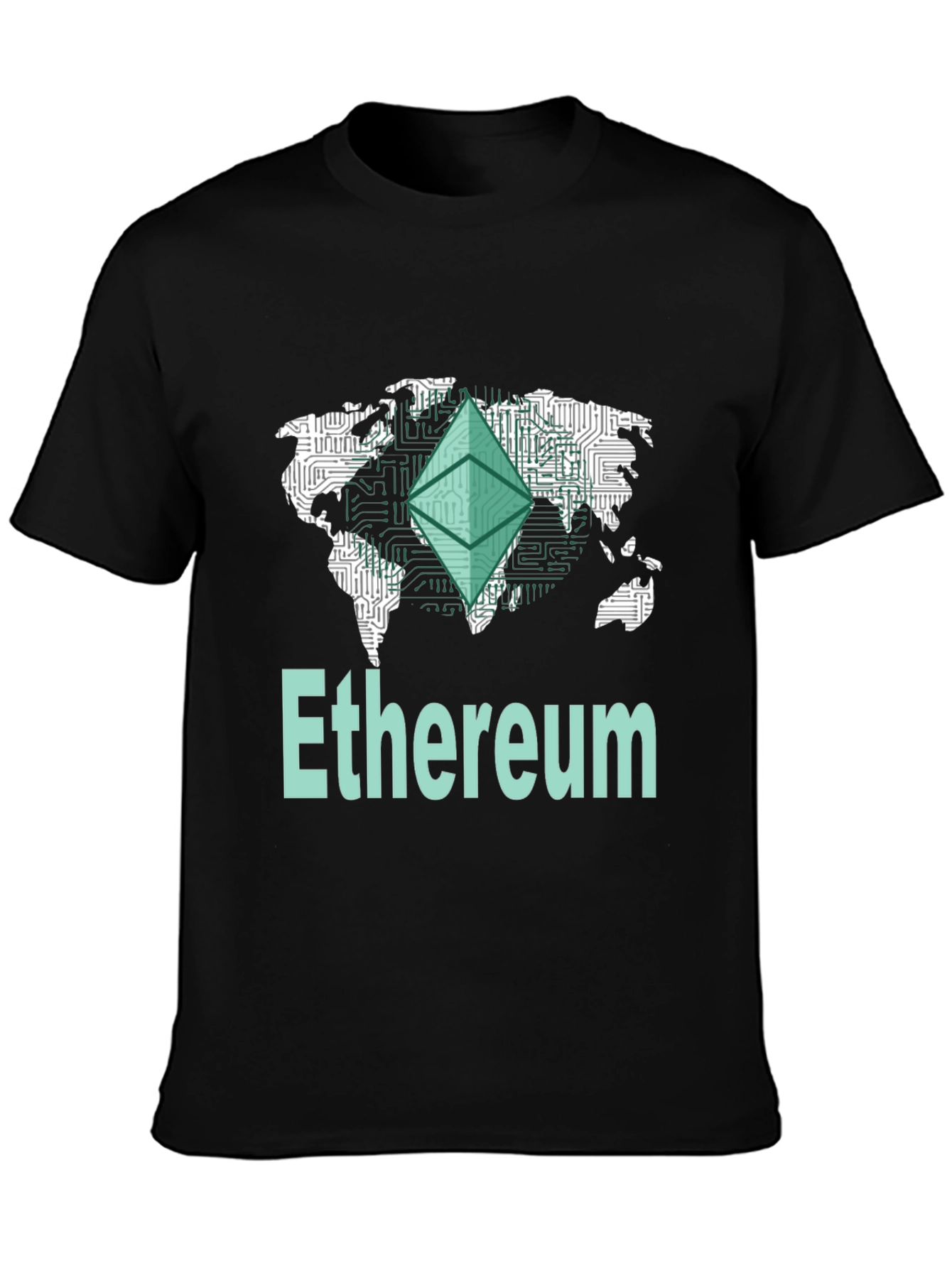 Ethereum World Map T-Shirt - Crypto Tee