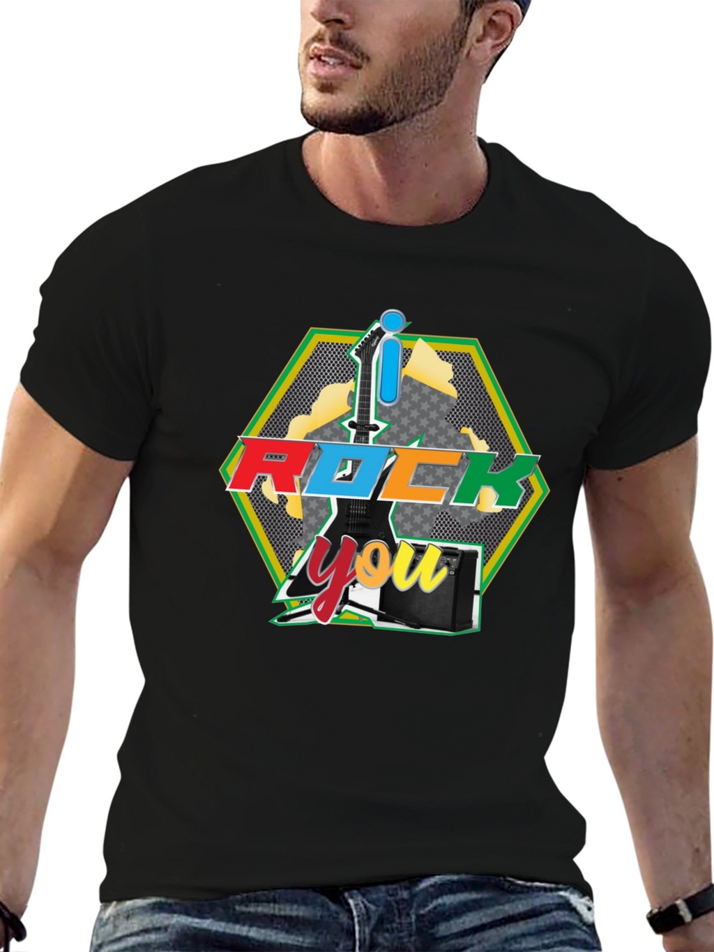 I Rock You Graphic Tee - Black T-Shirt