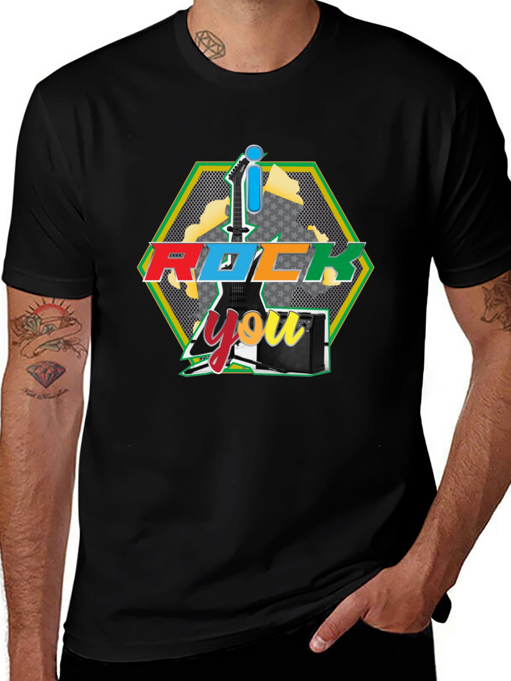 I Rock You Graphic Tee - Black T-Shirt