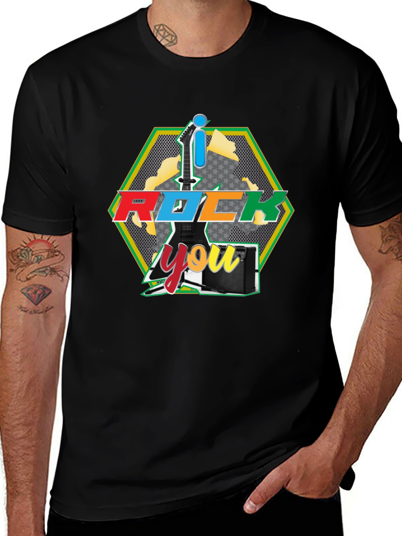 I Rock You Graphic Tee - Black T-Shirt