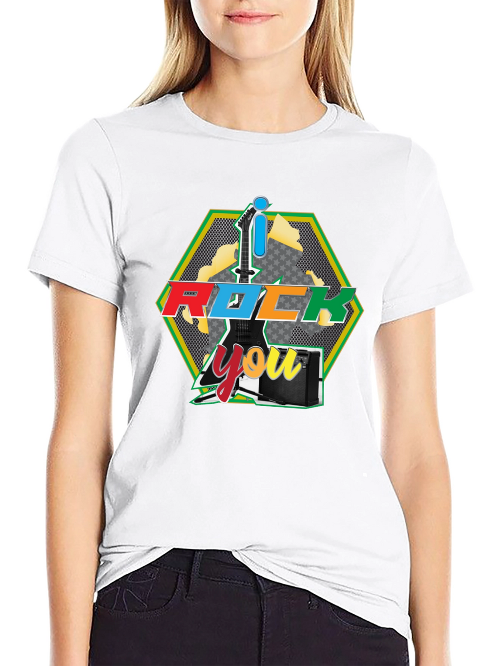 I Rock You Graphic Tee - Black T-Shirt