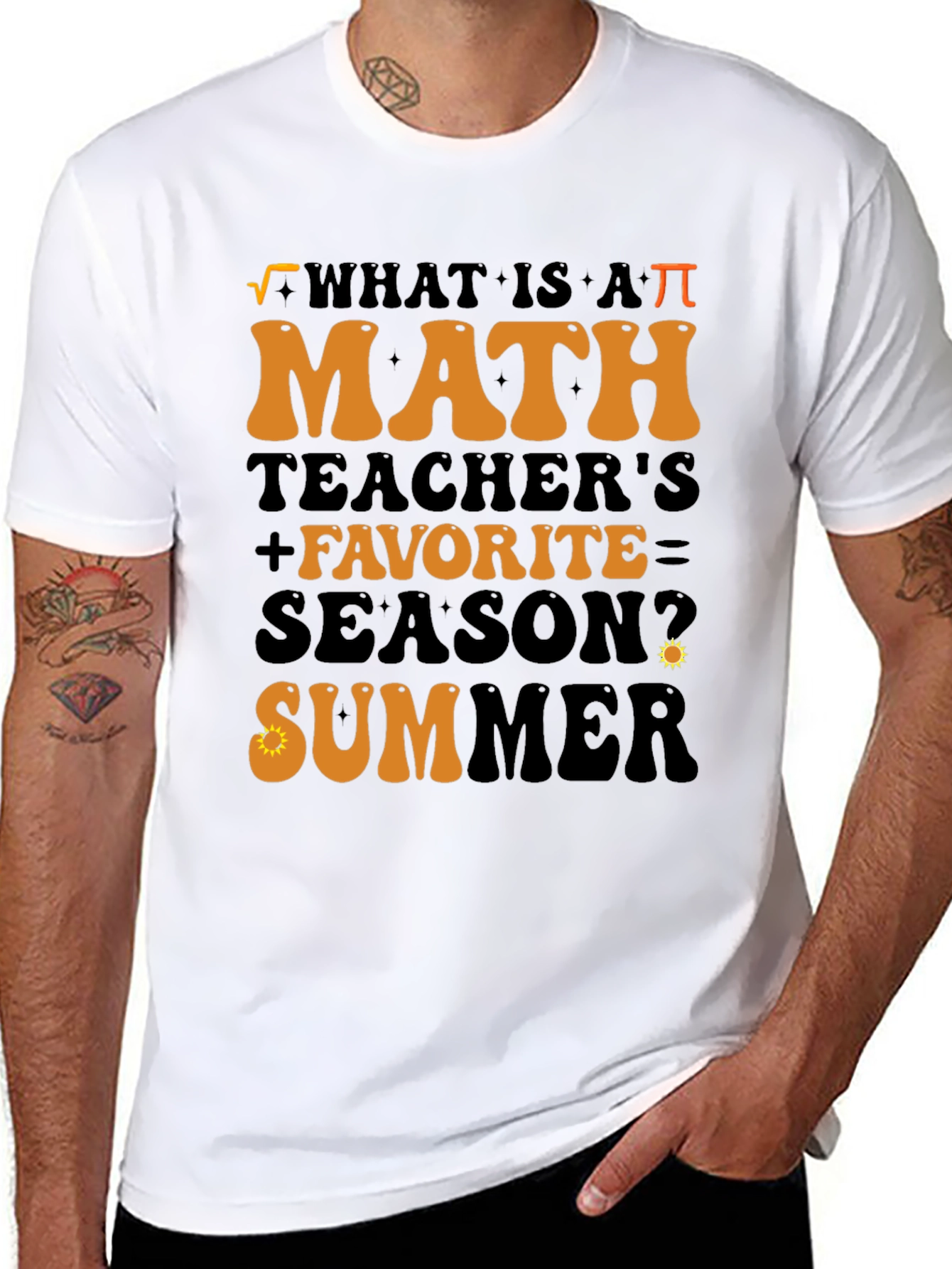 Math Teacher Summer T-Shirt