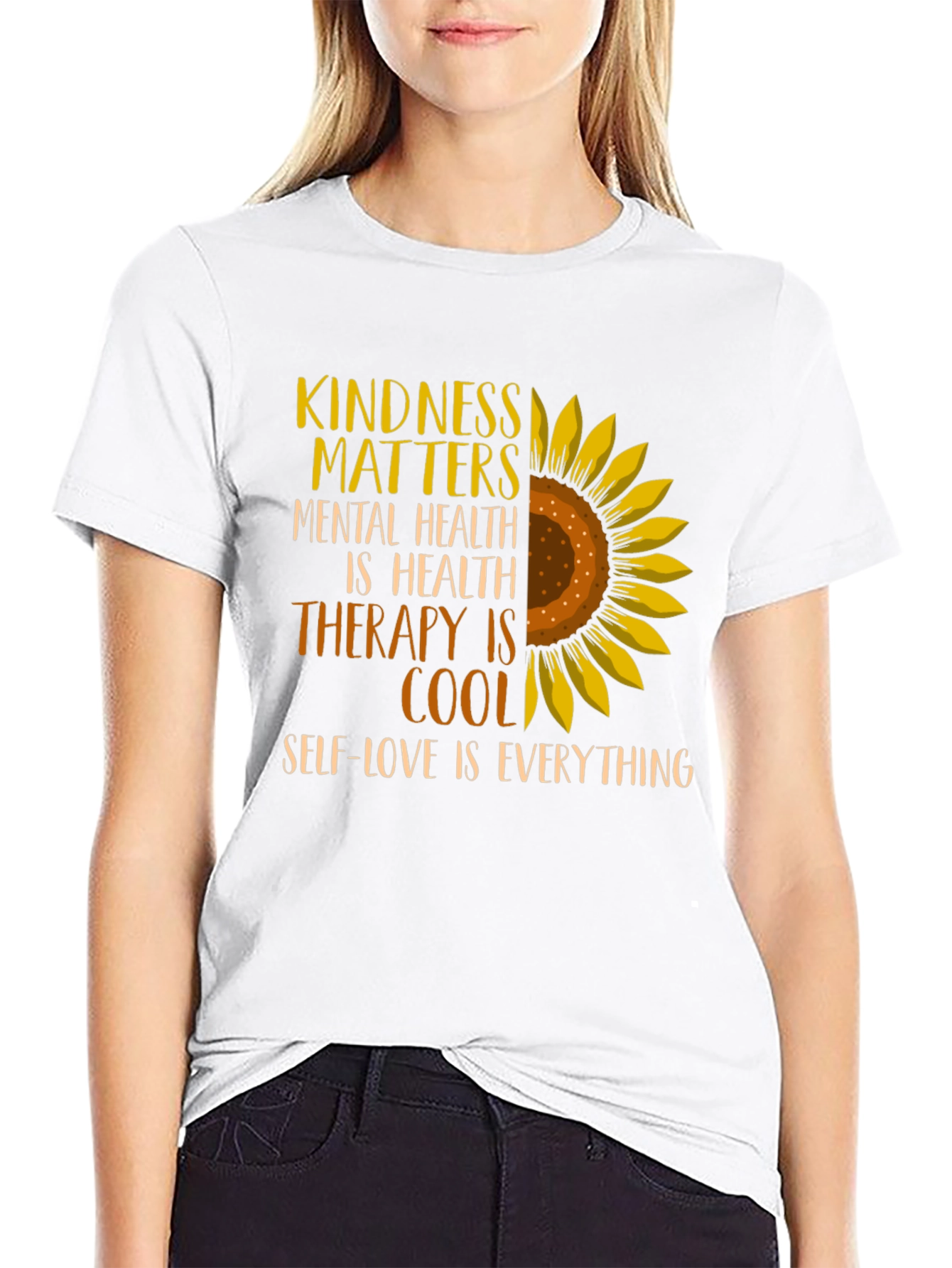 Kindness Matters Sunflower Graphic Tee
