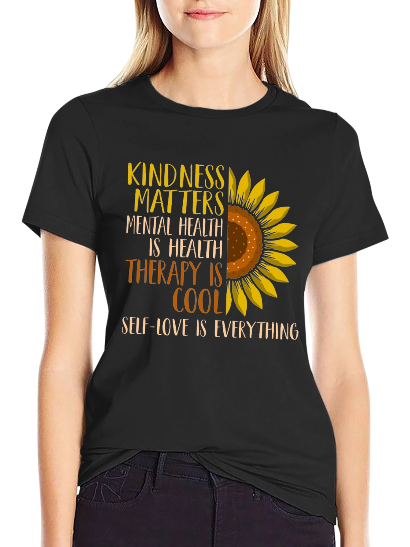 Kindness Matters Sunflower Graphic Tee