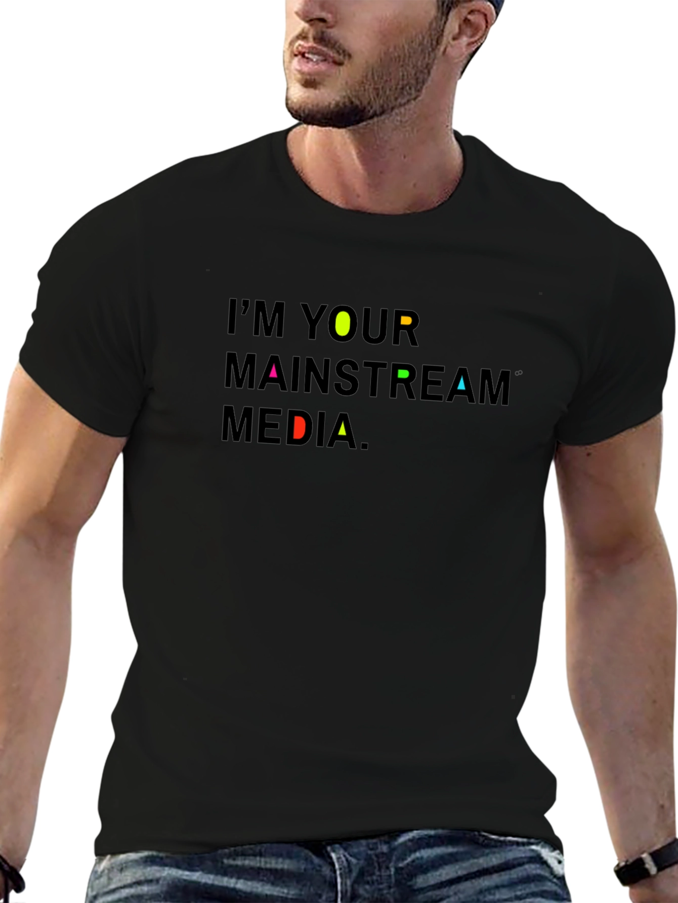 Im Your Mainstream Media Graphic Tee - Black