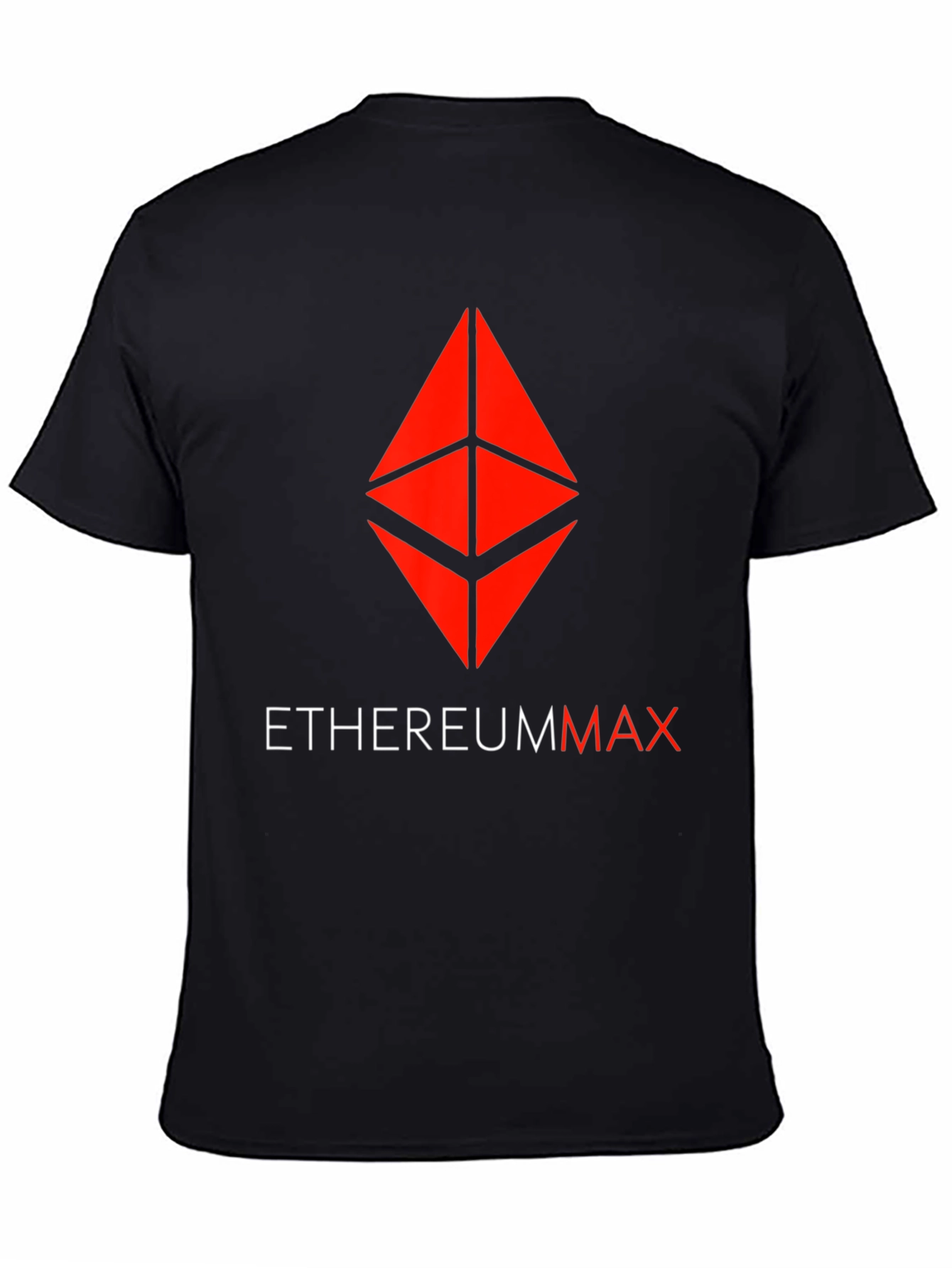Ethereum Max Logo T-Shirt Crypto Black Tee