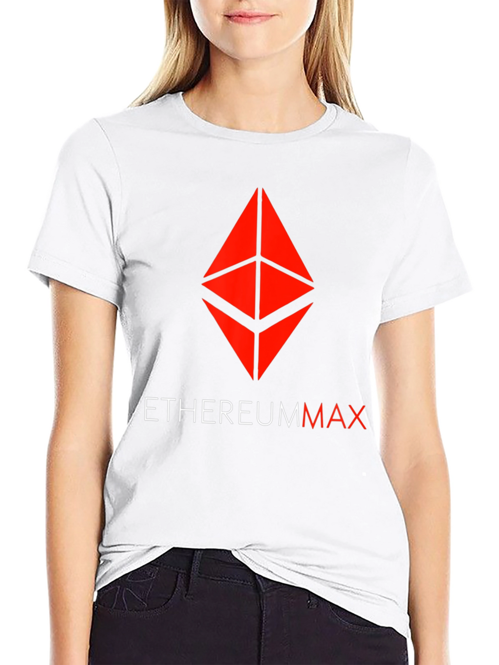 Ethereum Max Logo T-Shirt Crypto Black Tee