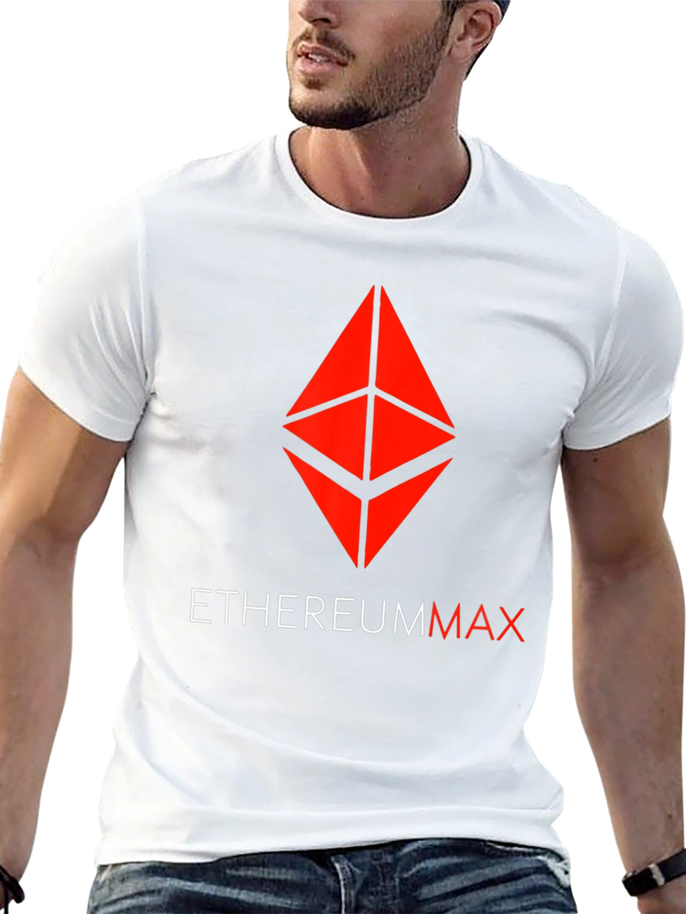Ethereum Max Logo T-Shirt Crypto Black Tee