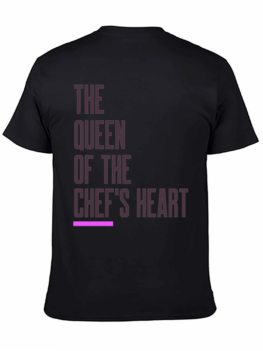 Queen of the Chefs Heart Black T-Shirt