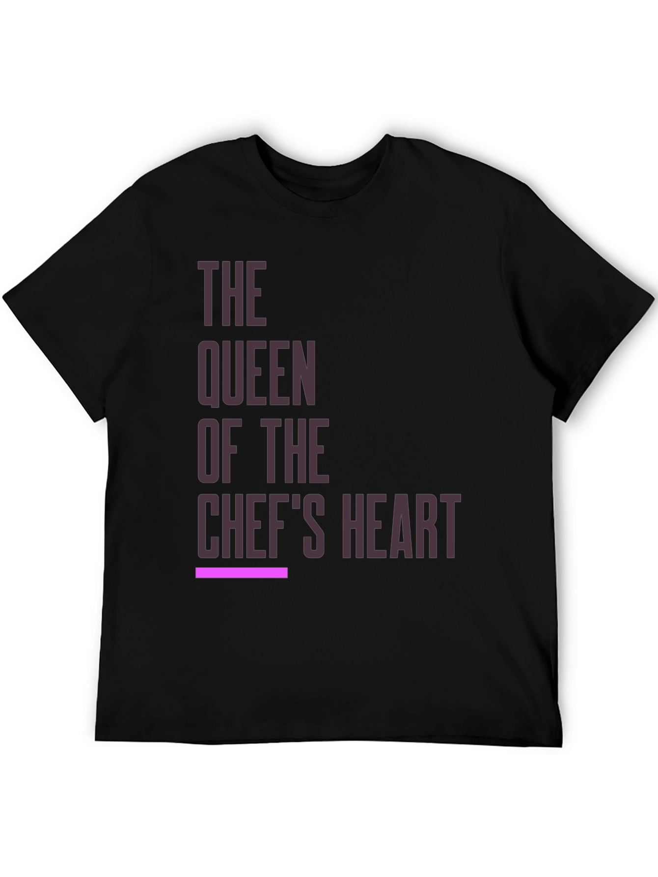 Queen of the Chefs Heart Black T-Shirt