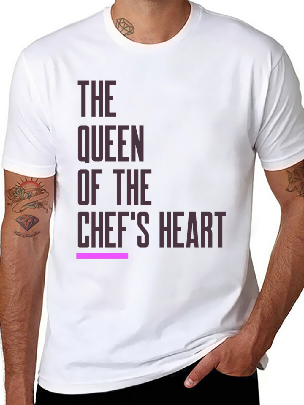 Queen of the Chefs Heart Black T-Shirt