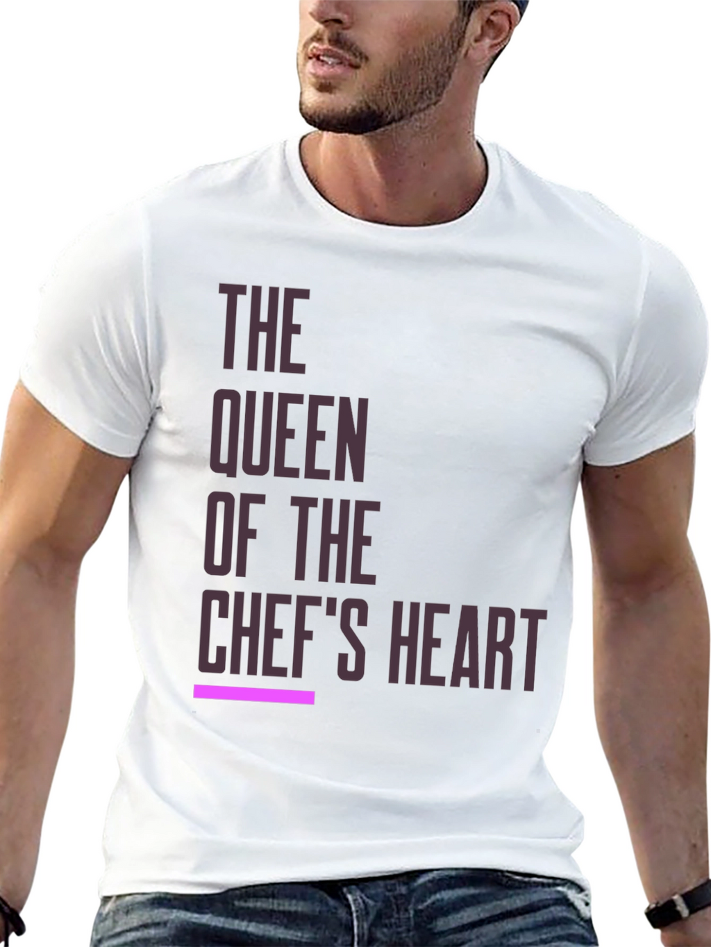 Queen of the Chefs Heart Black T-Shirt