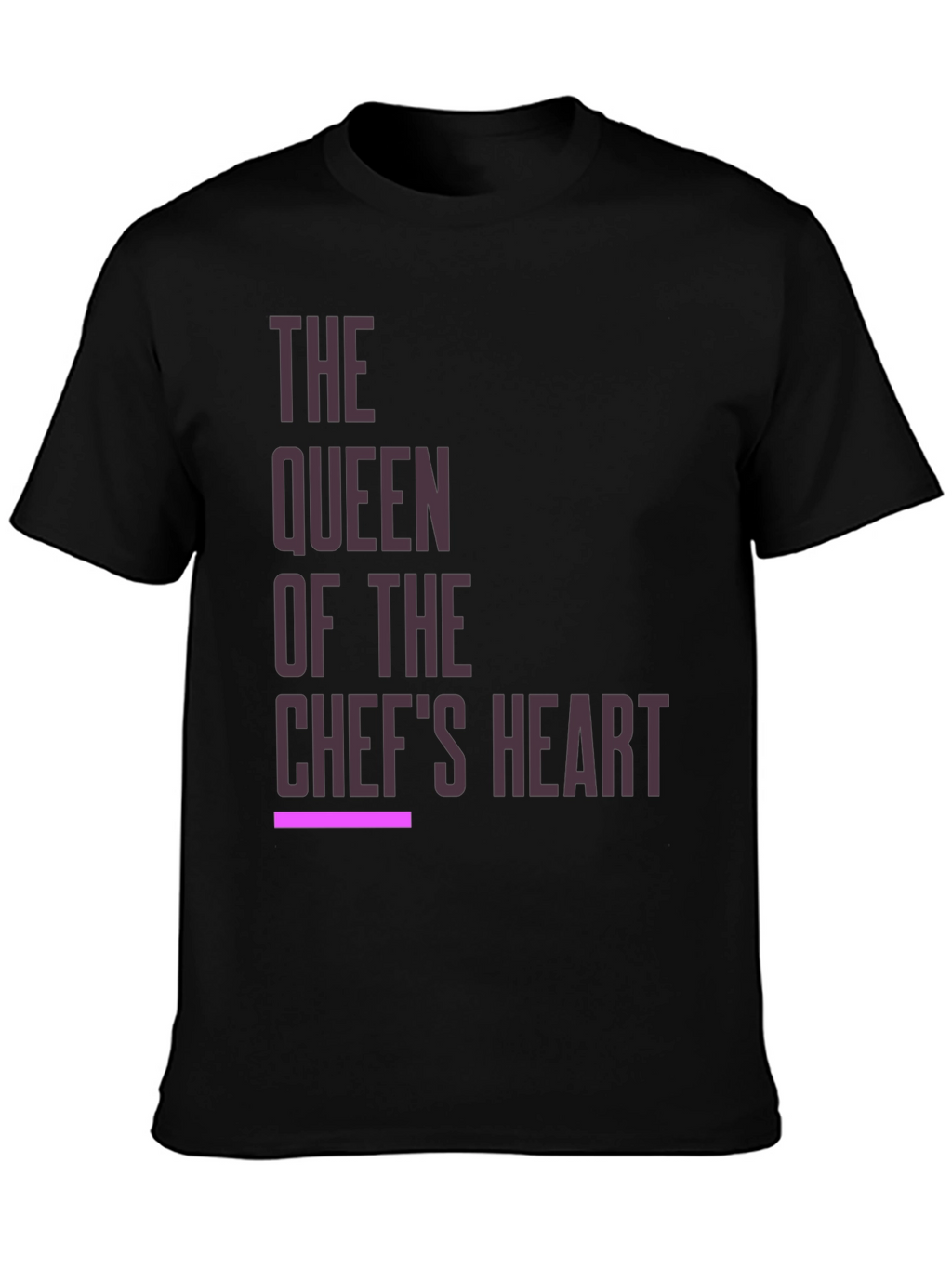 Queen of the Chefs Heart Black T-Shirt