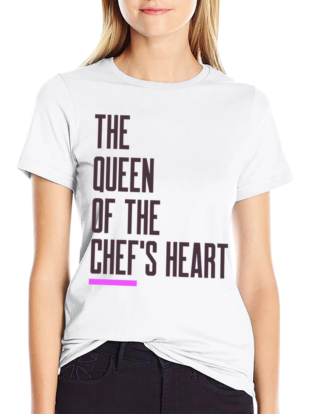 Queen of the Chefs Heart Black T-Shirt