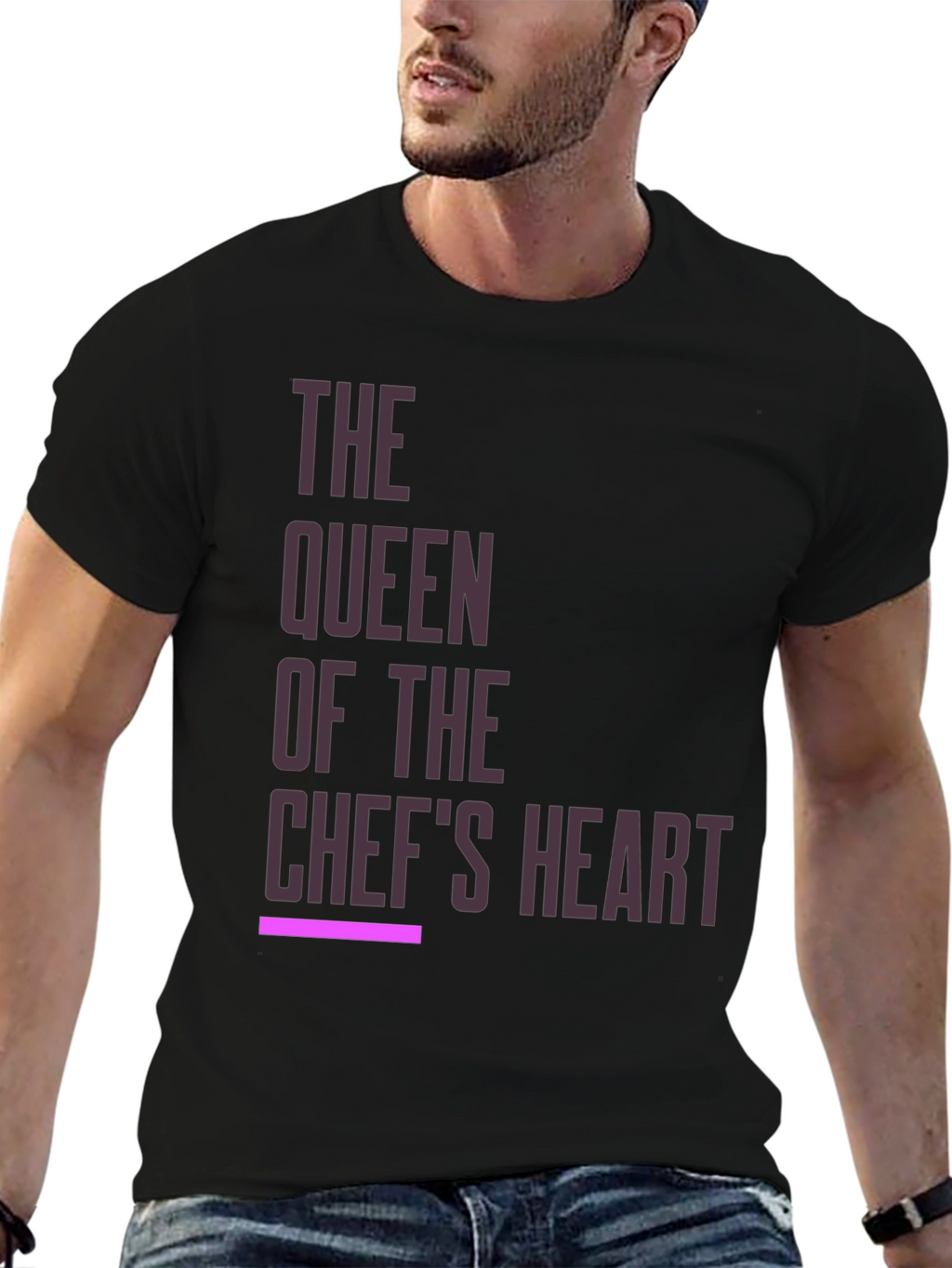 Queen of the Chefs Heart Black T-Shirt