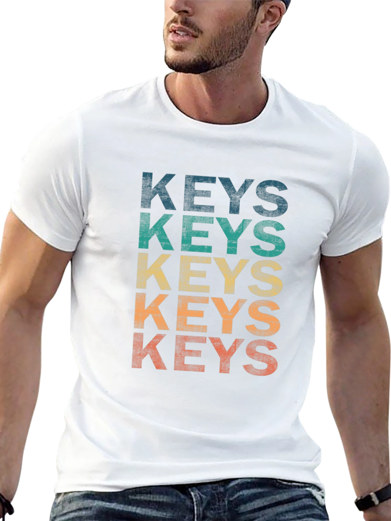 Vintage Keys Graphic T-Shirt - Retro Style