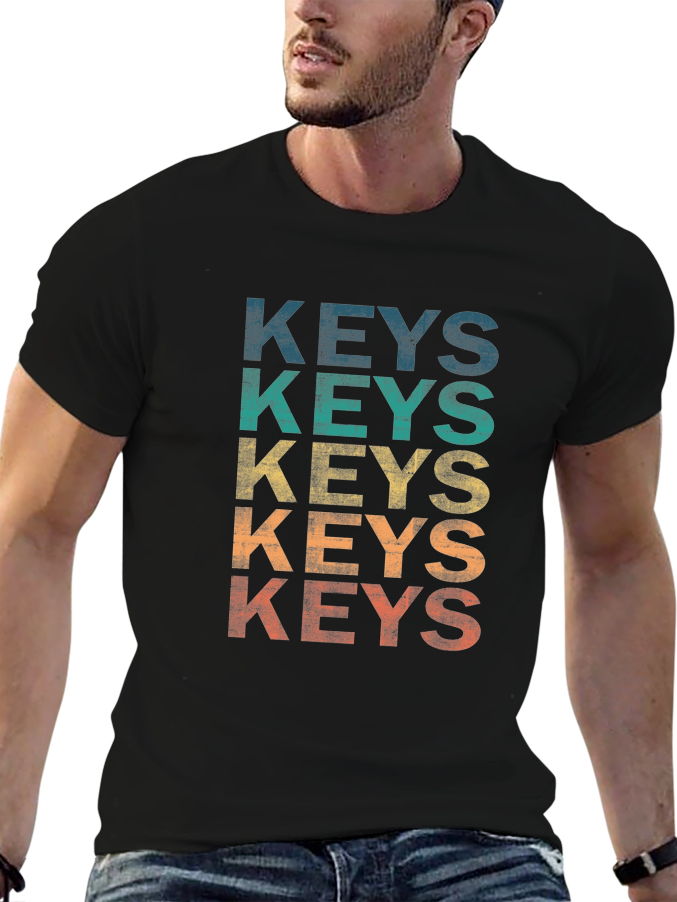 Vintage Keys Graphic T-Shirt - Retro Style