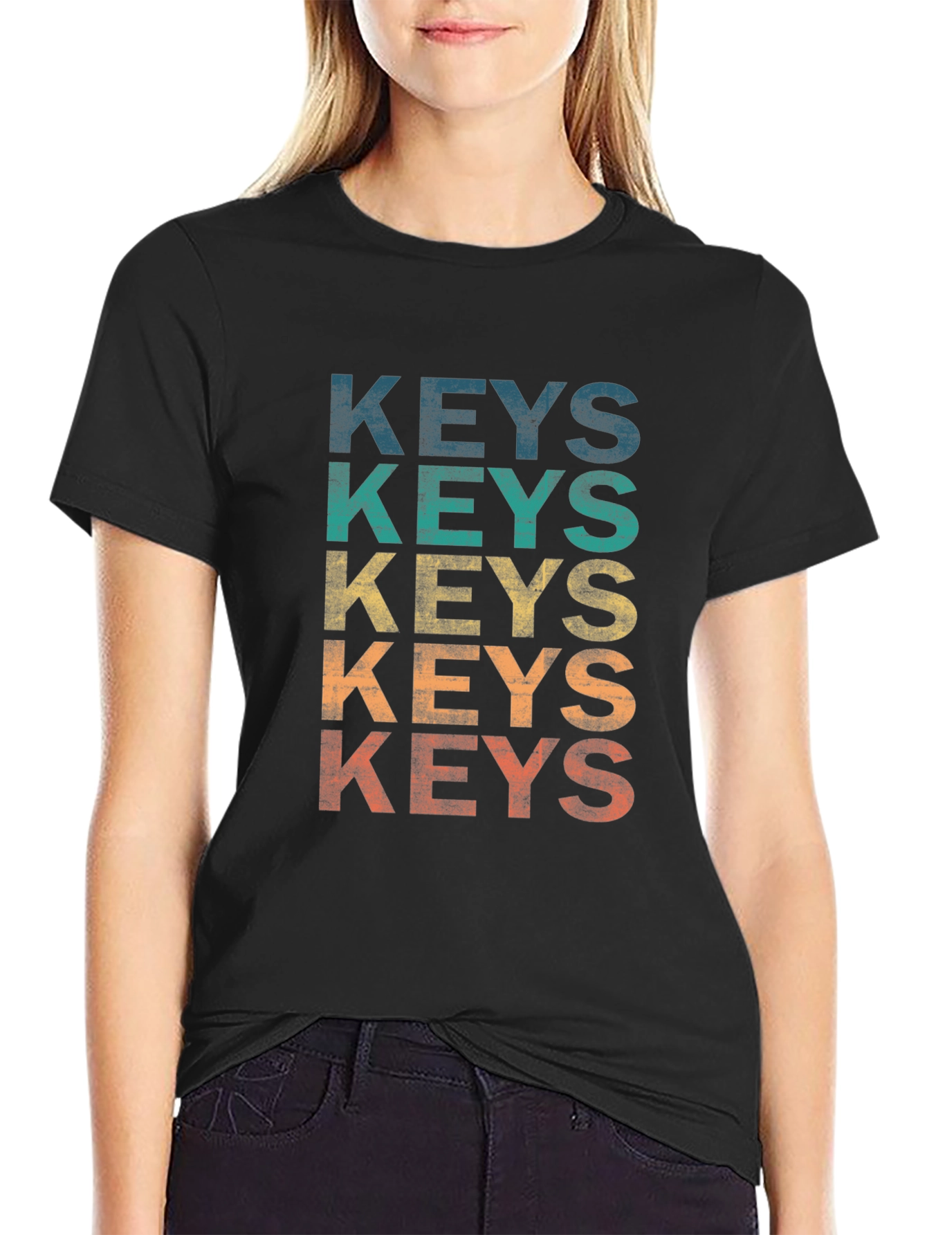 Vintage Keys Graphic T-Shirt - Retro Style