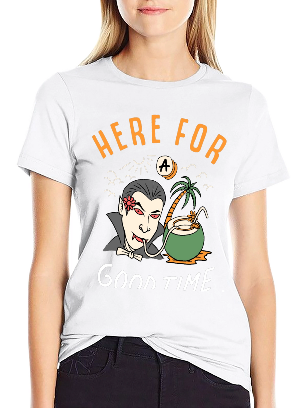 Here for a Good Time Vampire T-Shirt
