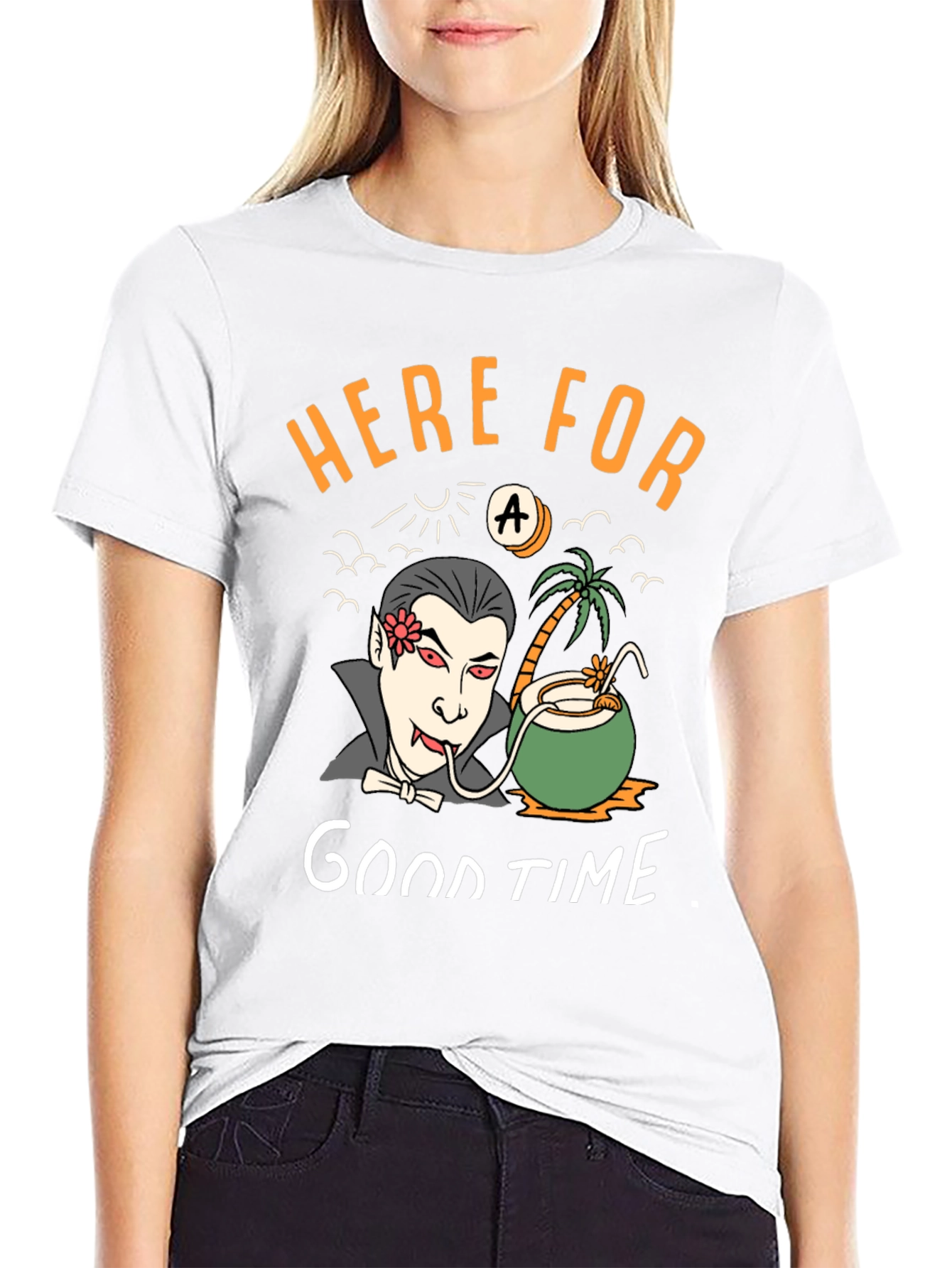 Here for a Good Time Vampire T-Shirt