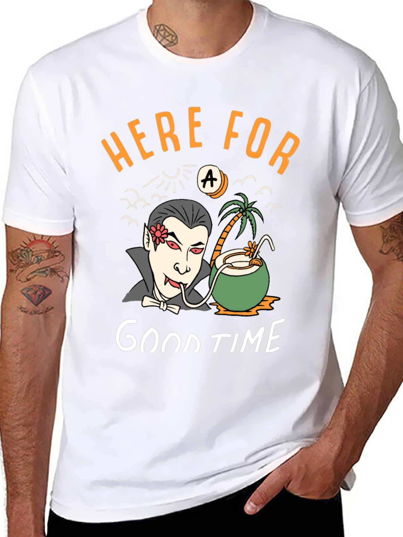 Here for a Good Time Vampire T-Shirt
