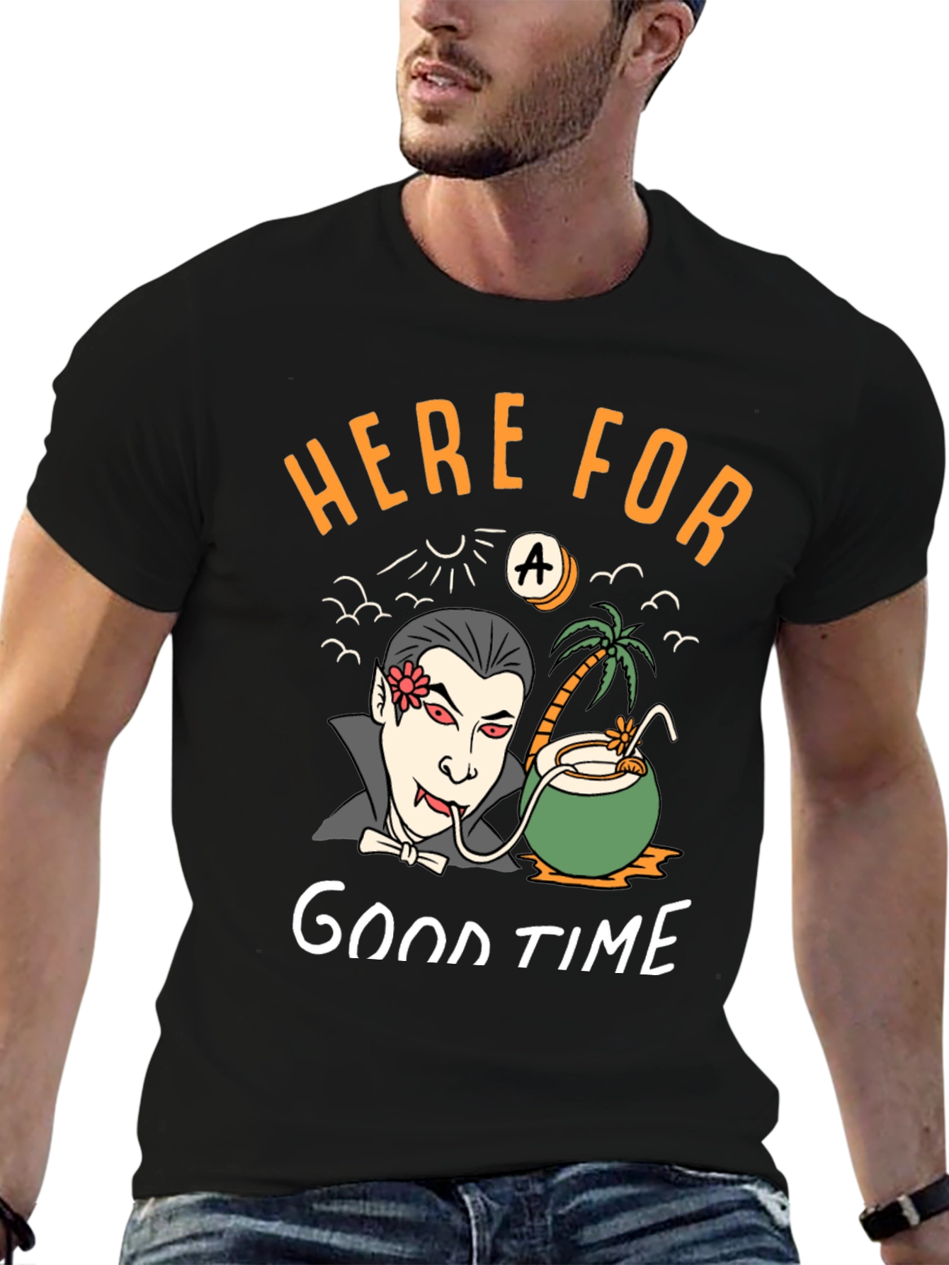 Here for a Good Time Vampire T-Shirt