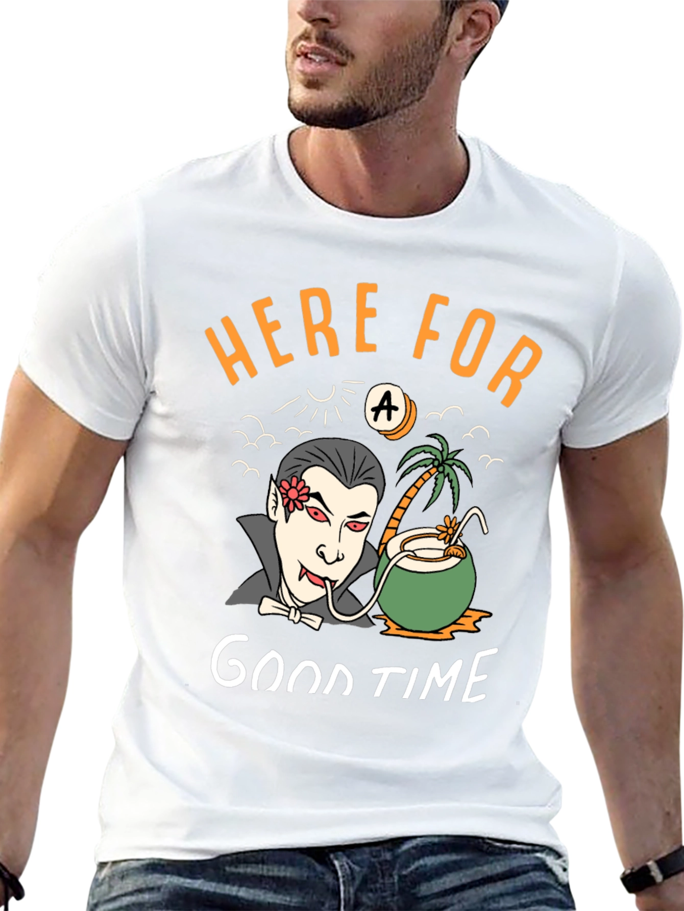 Here for a Good Time Vampire T-Shirt