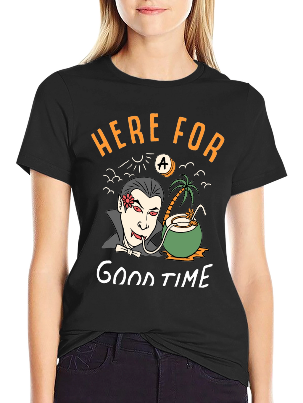 Here for a Good Time Vampire T-Shirt