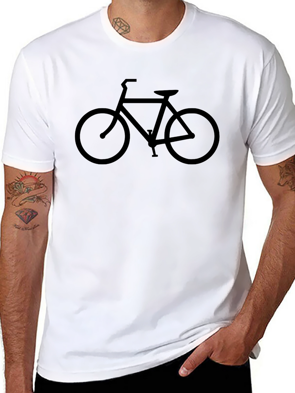 Black Bicycle Graphic T-Shirt