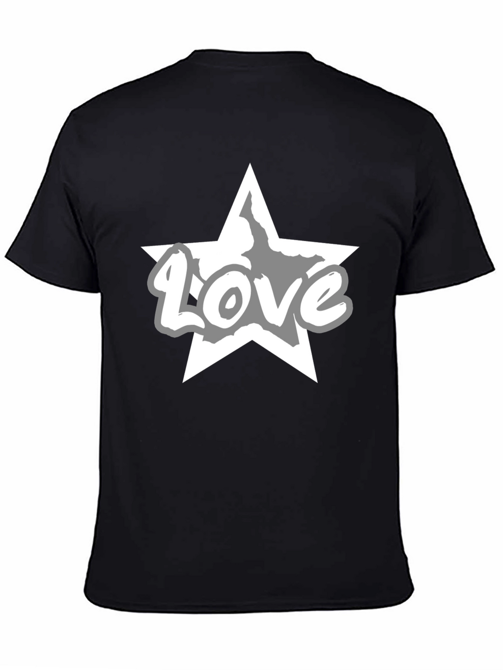 Love Star Graphic Tee - Stylish Black T-Shirt