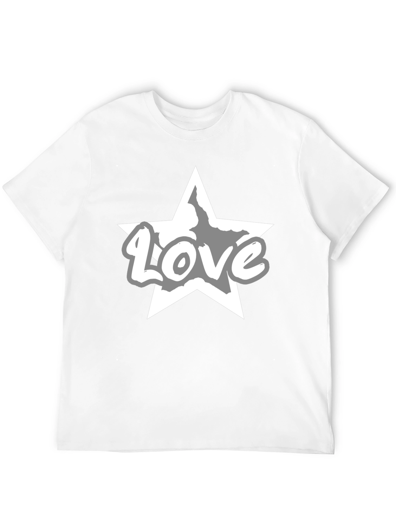 Love Star Graphic Tee - Stylish Black T-Shirt